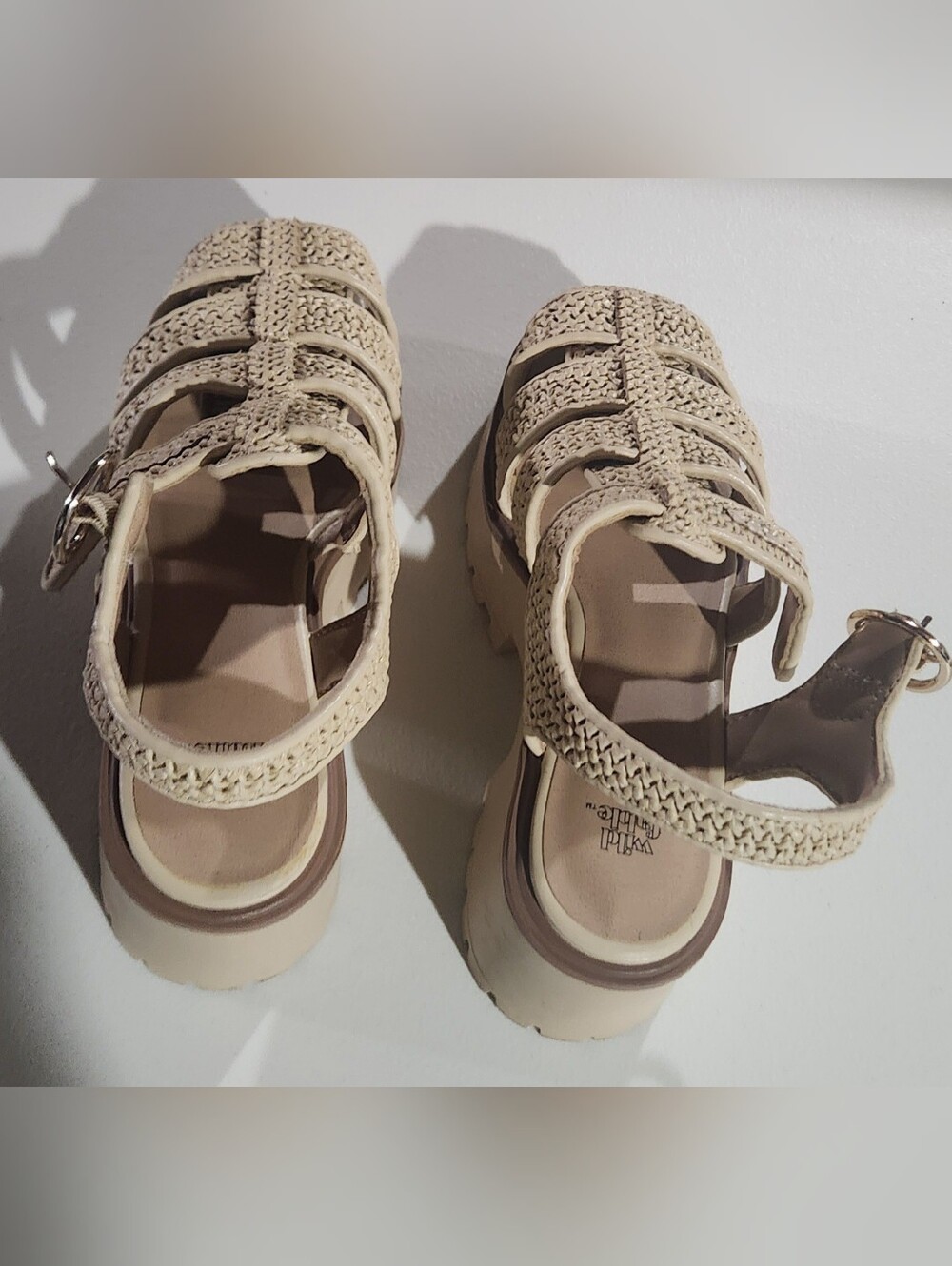 Wild Fable Elide Raffia Fisherman Platform Heels Size 8.5 - Picture 3 of 7